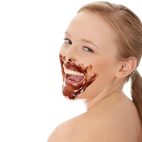 Chocolade meisje — Stockfoto