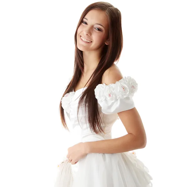 年轻漂亮的白种人新娘 — 图库照片
