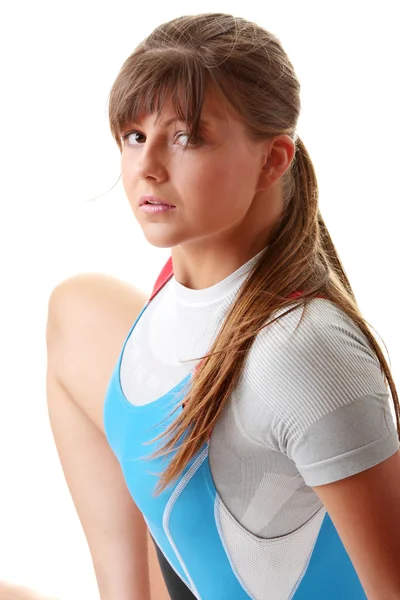 Young woman in rowing suit — Stock Photo, Image