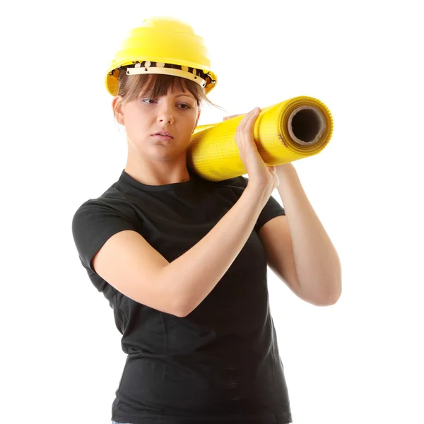 Fiatal nő builder — Stock Fotó