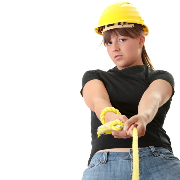 Young woman builder — Stock Photo, Image