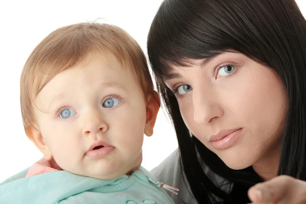 Anya és baba lány — Stock Fotó