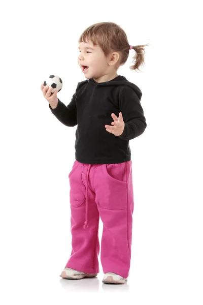 Porträtt av en 2-årig flicka — Stockfoto
