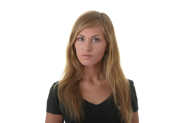 Блондинка молода жінка (студент) портрет — стокове фото