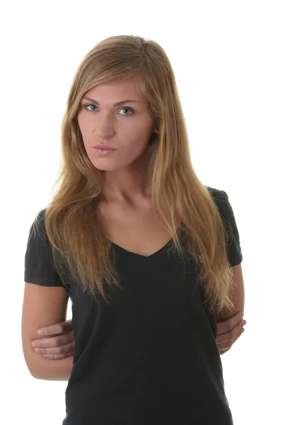 Blond ung kvinna (student) porträtt — Stockfoto