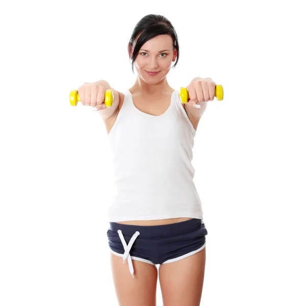 Donna che fa esercizio di fitness — Foto Stock