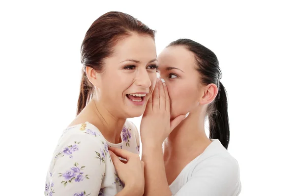 Two happy young girlfriends — Stock Photo, Image
