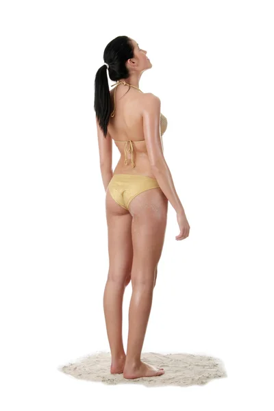 Junge kaukasische Frau im Bikini — Stockfoto