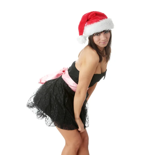 Weihnachtsmann-Mädchen — Stockfoto