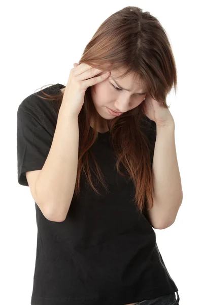 Frau mit Kopfschmerzen — Stockfoto