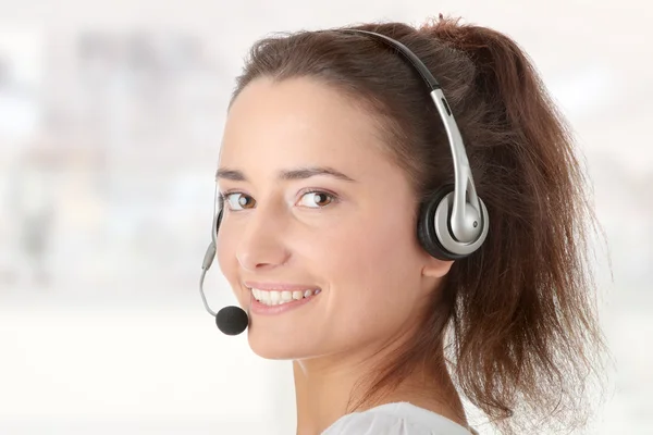 Young call center worker — Stock Photo, Image
