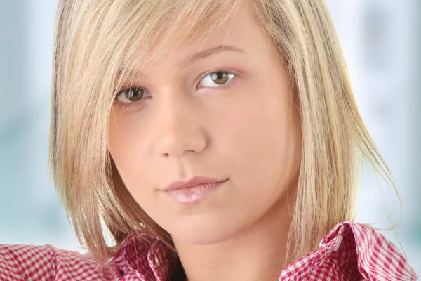 Nastolatki blond uczeń portret — Zdjęcie stockowe