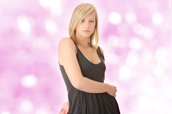 Beautiful teenager young blond girl — Stock Photo, Image