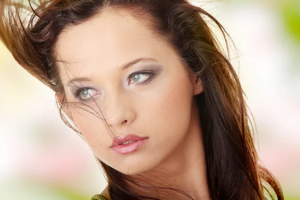 Bellezza caucasico faccia donna — Foto Stock