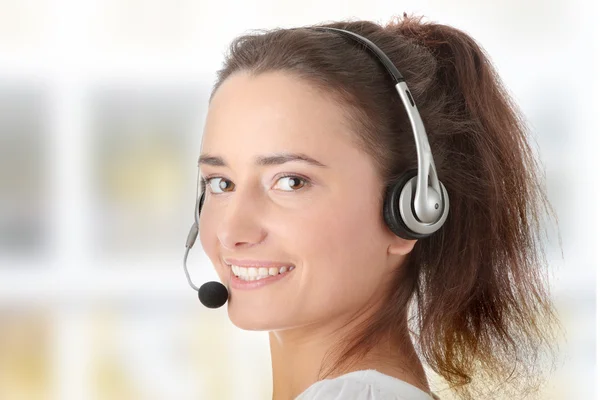Young call center worker — Stock Photo, Image