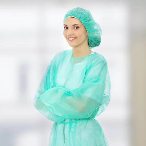 Portrait of female surgeon or nurse — Stock Photo, Image