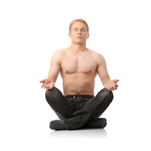 Yoga männlich — Stockfoto