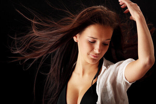 Woman posing in bikini