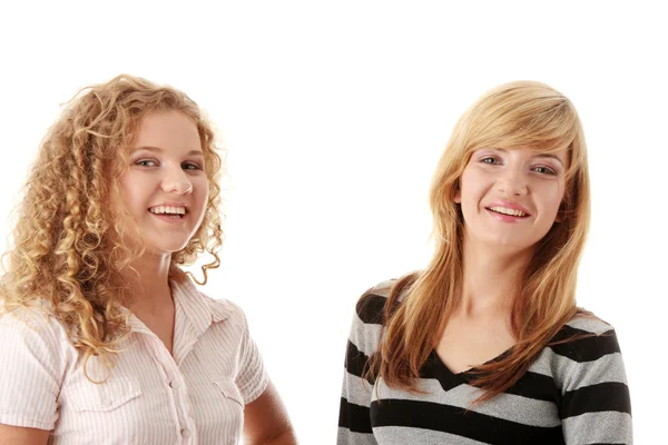 Två vackra blond tonåring flickvänner — Stockfoto