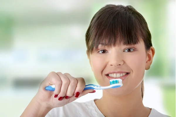 Lavar os dentes — Fotografia de Stock