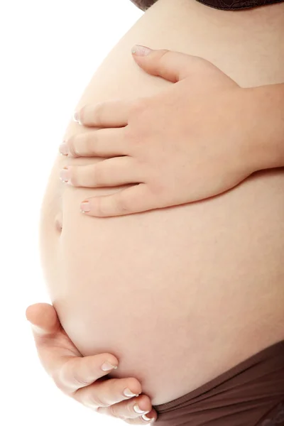 Egy terhes nő hasa — Stock Fotó