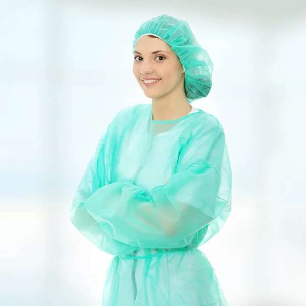 Retrato de mulher cirurgiã ou enfermeira — Fotografia de Stock
