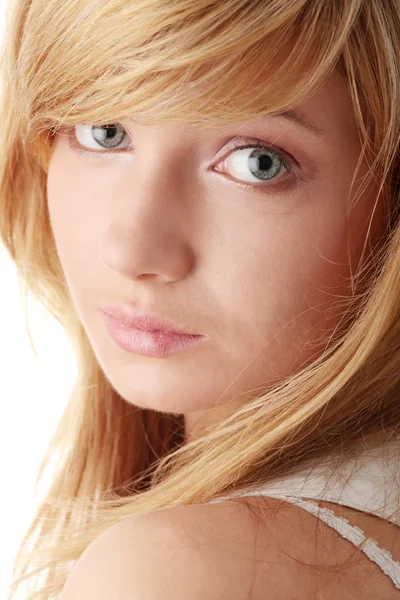 Young beautiful blond teen girl — Stock Photo, Image