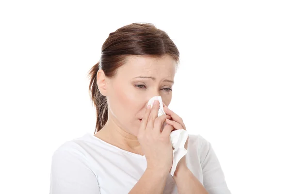 Heaving allergy or cold — Stock Photo, Image