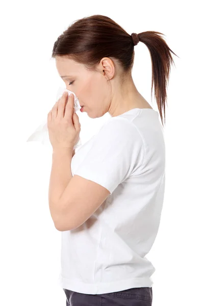Schwere Allergie oder Erkältung — Stockfoto