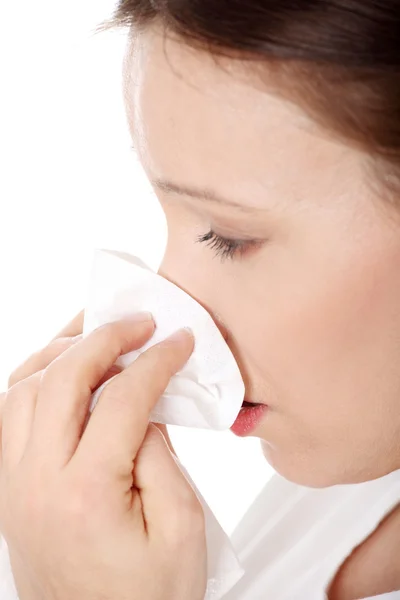 Heaving allergy or cold — Stock Photo, Image
