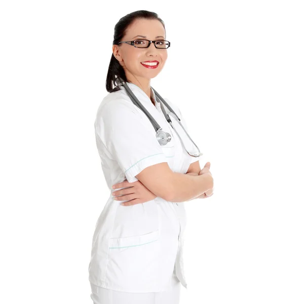 Usmívající se lékař nebo zdravotní sestra. — Stock fotografie