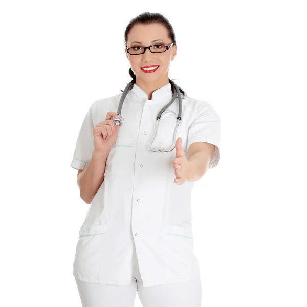 Médico sorridente ou enfermeiro . — Fotografia de Stock