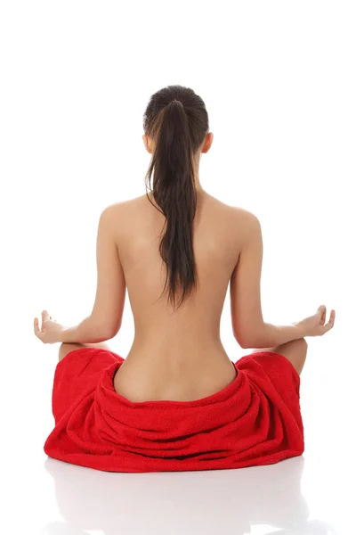 Young beautiful woman meditating — Stock Photo, Image