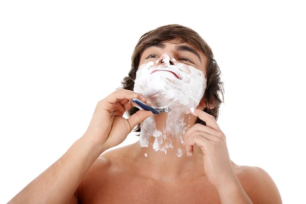 Man shaving — Stock Photo, Image