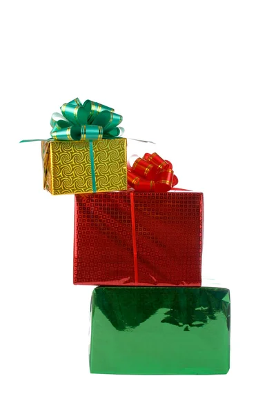Multi-barevné boxy s dárky — Stock fotografie