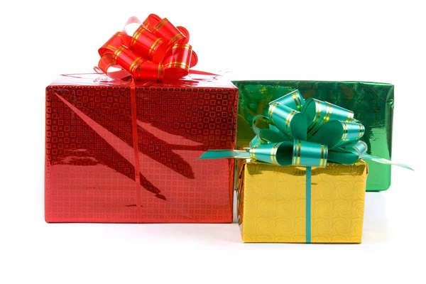 Multi-színes dobozok, ajándékok — Stock Fotó