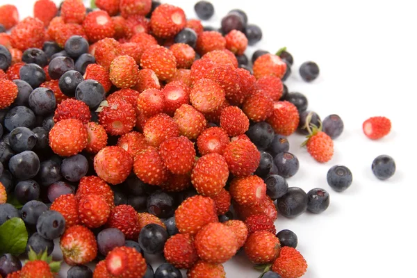 stock image Wild strawberries and blueberries