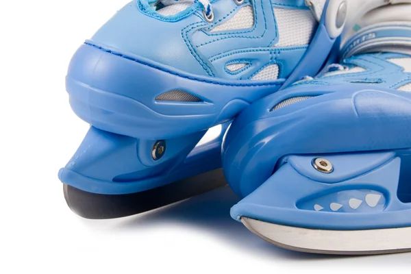 蓝色儿童溜冰鞋 — 图库照片