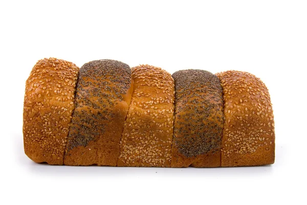 Свіжий Хліб Білому Тлі — стокове фото