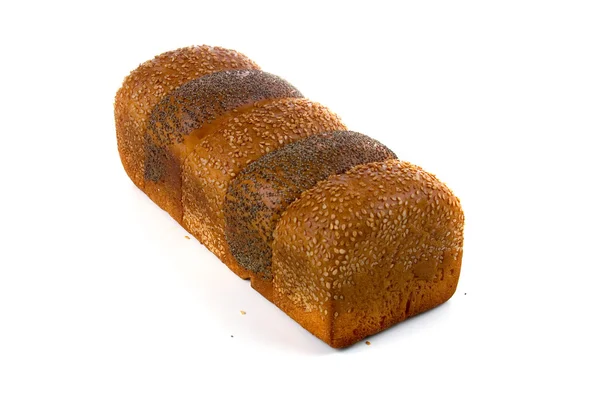 Свіжий Хліб Ізольований Білому Фоні — стокове фото