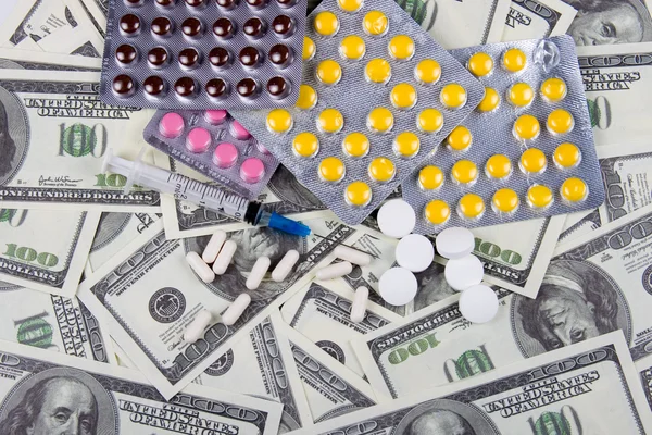 stock image Money and pills