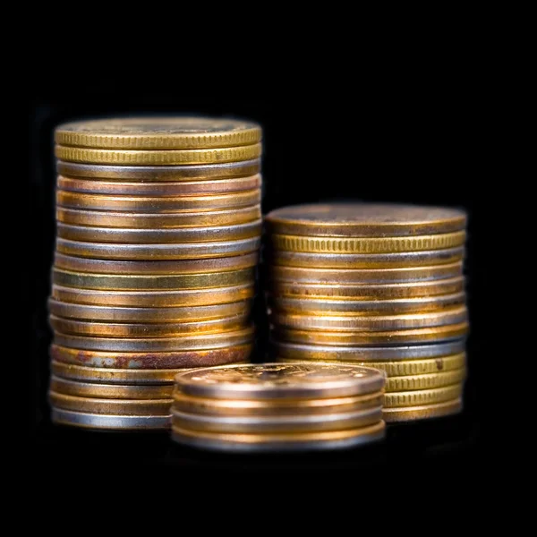 Pilas de monedas de oro — Foto de Stock