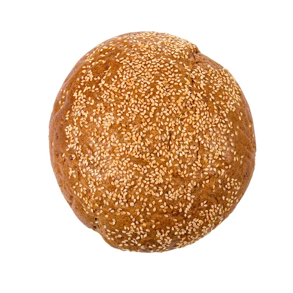 Pane rotondo con semi di sesamo — Foto Stock