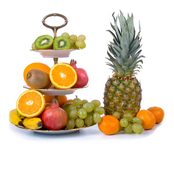Fresh fruit on a plate — Stock Photo, Image