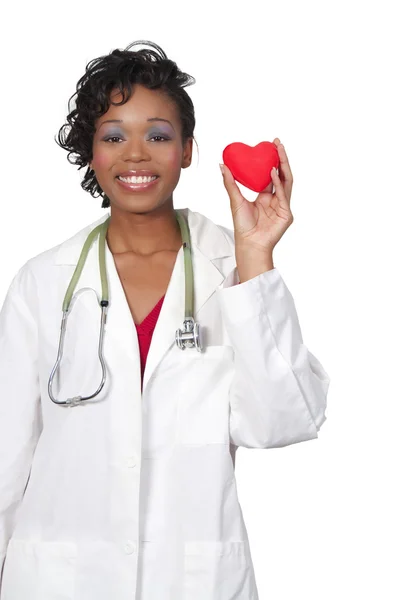 महिला डॉक्टर हृदय धारण — स्टॉक फोटो, इमेज