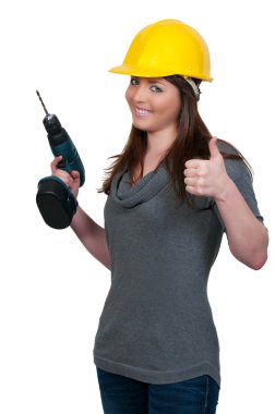 kadın inşaat işçisi