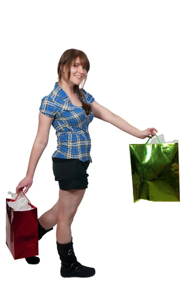 Dámské nákupní tašky — Stock fotografie