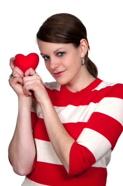 Valentines den srdce žena — Stock fotografie
