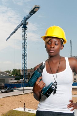 Female Construction Worker clipart