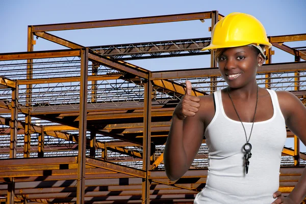 Női építőmunkás — Stock Fotó